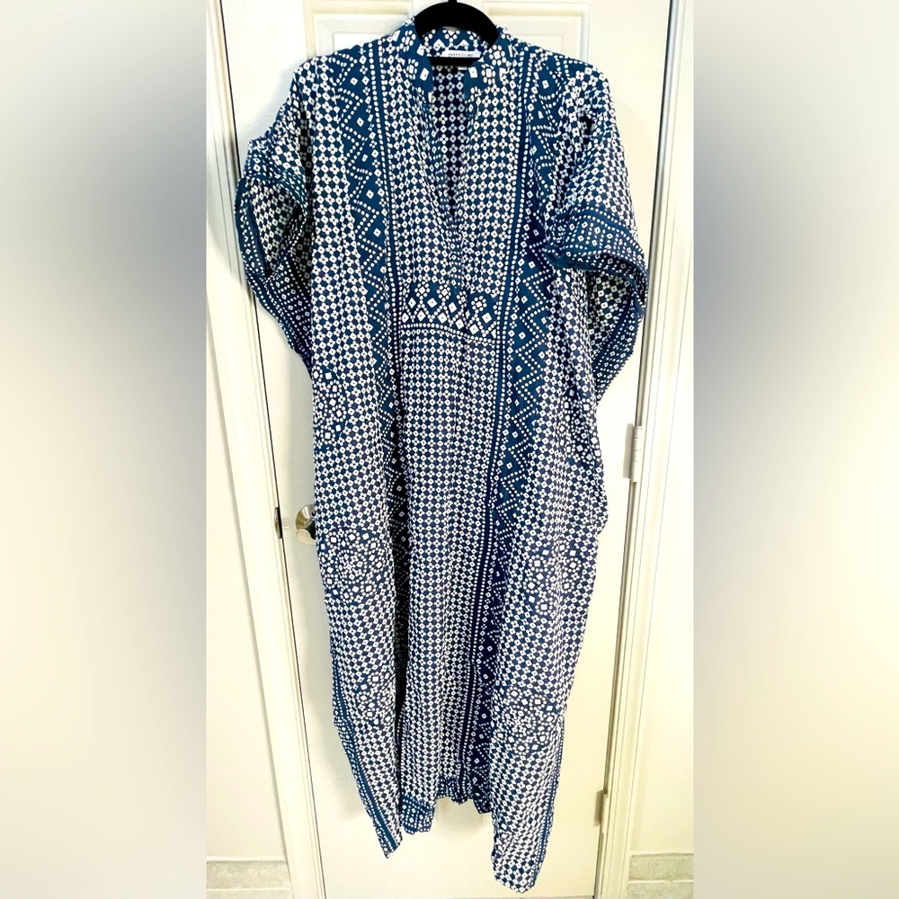 Emerson Fry Indigo Caftan Dress Swimsuit Coverup